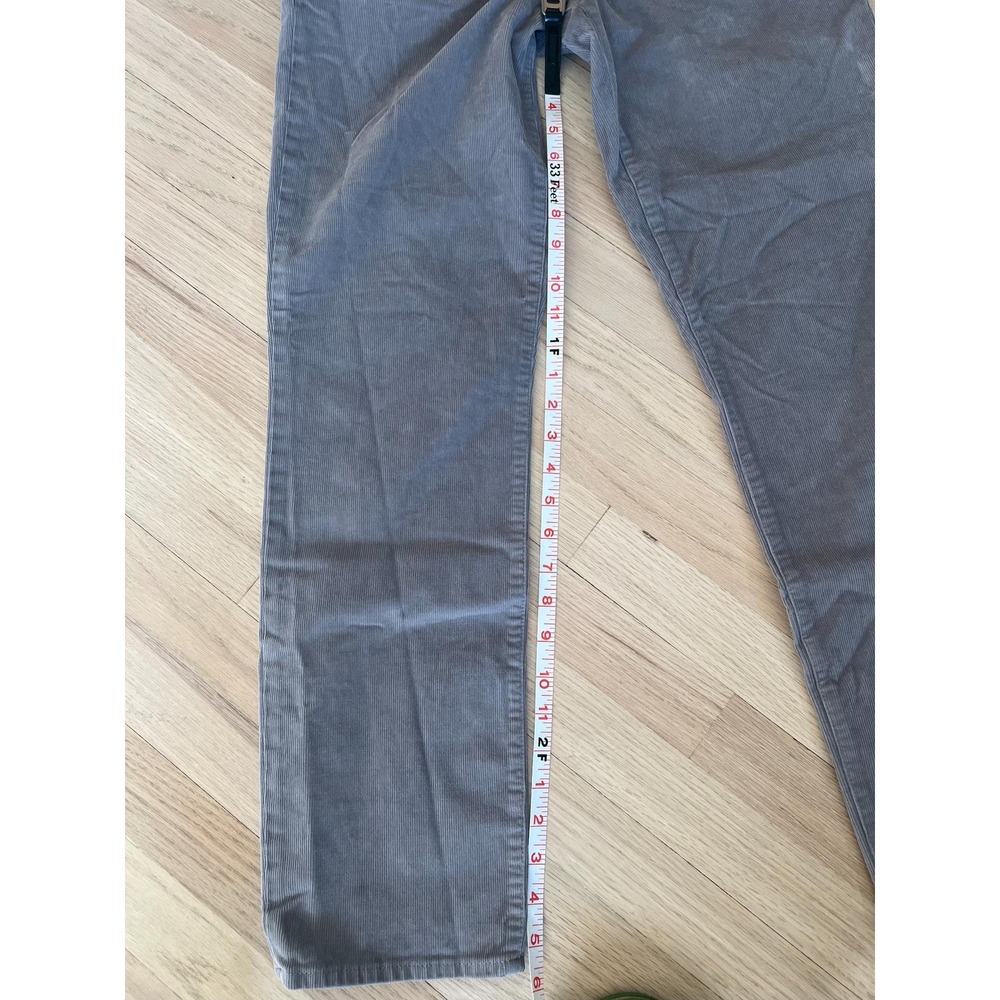 J Crew Pants 30T Men Gray Corduroy‎ Mid Rise Regular Fit New with Tags - Picture 8 of 9
